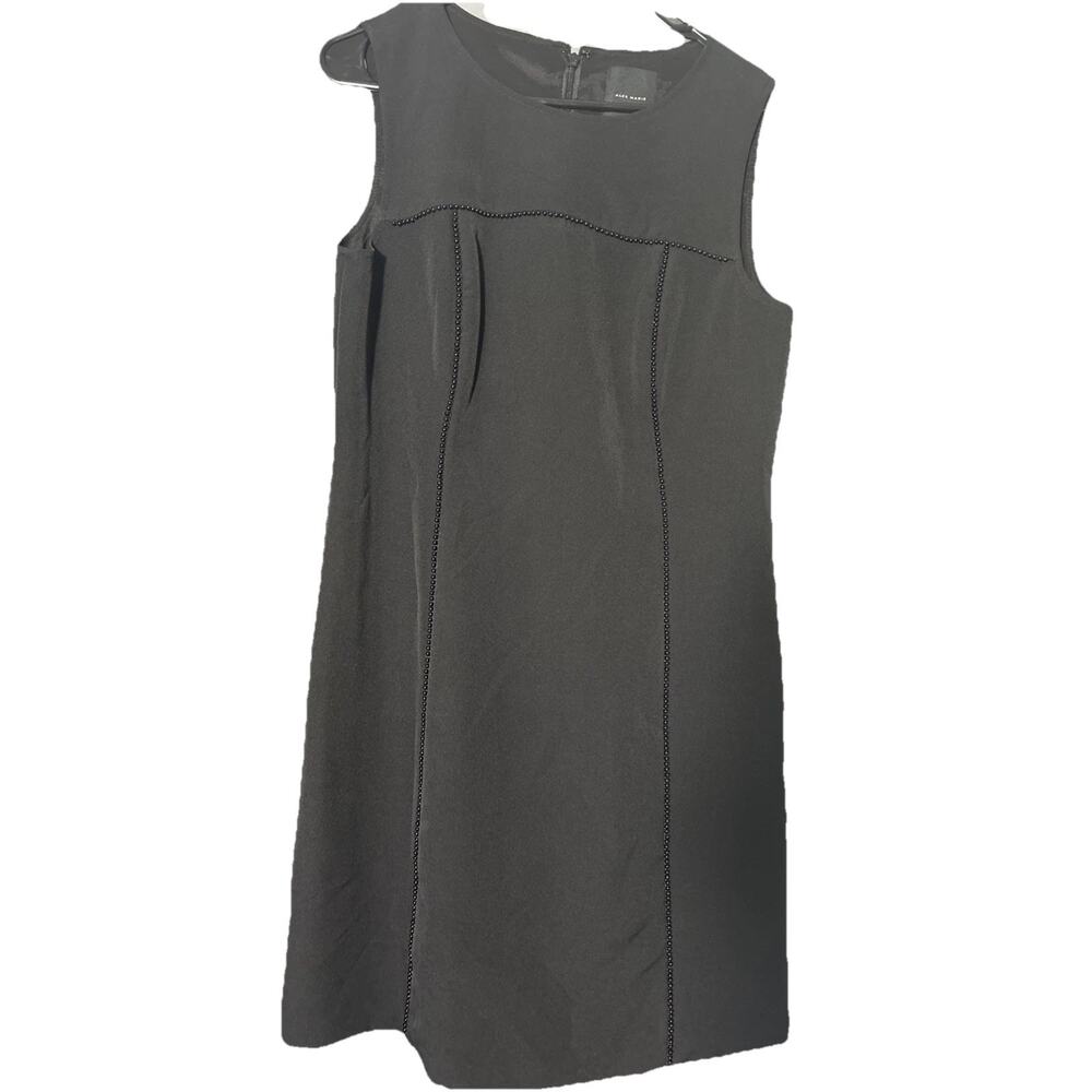 ALEX MARIE Black Sleeveless Beaded Sheath Dress Size 10. Chic, Classy, LBD